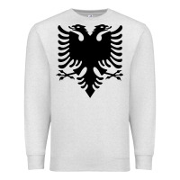 Oatmeal Heather Albanian Flag Eagle Double Red Albania Shqipe Kosovo Premium Sweatshirt - longCreatives