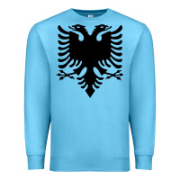 Ocean Blue Albanian Flag Eagle Double Red Albania Shqipe Kosovo Premium Sweatshirt - longCreatives