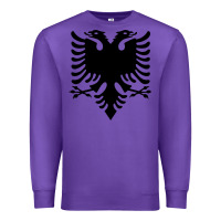 Purple Albanian Flag Eagle Double Red Albania Shqipe Kosovo Premium Sweatshirt - longCreatives