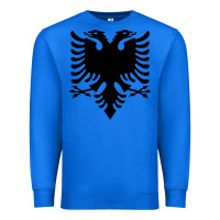 True Royal Albanian Flag Eagle Double Red Albania Shqipe Kosovo Premium Sweatshirt - longCreatives
