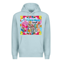 Blue Mist summer vibes with sweet tea Premium Hoodie - CowhideDigitalArt