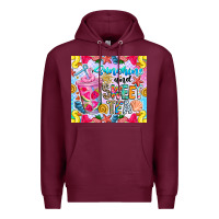 Burgundy summer vibes with sweet tea Premium Hoodie - CowhideDigitalArt