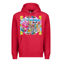 Cardinal summer vibes with sweet tea Premium Hoodie - CowhideDigitalArt