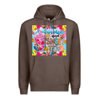 Coffee summer vibes with sweet tea Premium Hoodie - CowhideDigitalArt
