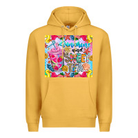 Mustard summer vibes with sweet tea Premium Hoodie - CowhideDigitalArt