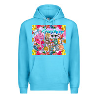 Ocean Blue summer vibes with sweet tea Premium Hoodie - CowhideDigitalArt