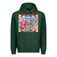 Sports Green summer vibes with sweet tea Premium Hoodie - CowhideDigitalArt