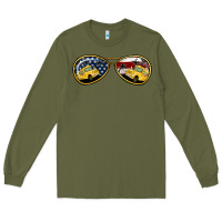 Army Green Bus Driver Sunglasses Long Sleeve Tee - Jasminsmagicworld