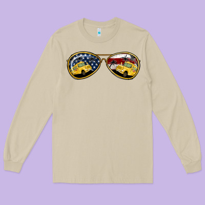 Bus Driver Sunglasses Long Sleeve Tee Designed By Jasminsmagicworld