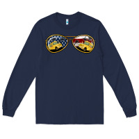 Navy Bus Driver Sunglasses Long Sleeve Tee - Jasminsmagicworld