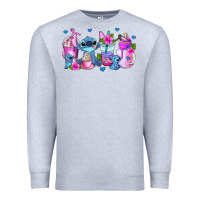 Heather Grey stitch coffee cups Premium Sweatshirt - AdoDesignShop