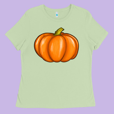 Pumpkin Ladies Tee Designed By Texasbilliewilder