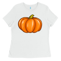 White pumpkin Ladies Tee - texasbilliewilder