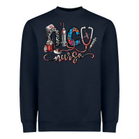 Navy nice nurse Heavyweight Sweatshirt - SublimationCraftShop