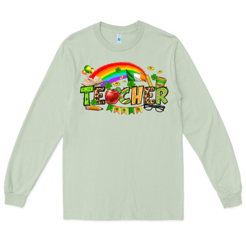 St. Patrick's Day Teacher Long Sleeve Tee by OliviaCreatesArt | Teevron