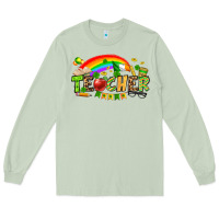Matcha St. Patrick's Day Teacher Long Sleeve Tee - OliviaCreatesArt