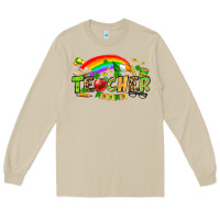 Mushroom St. Patrick's Day Teacher Long Sleeve Tee - OliviaCreatesArt