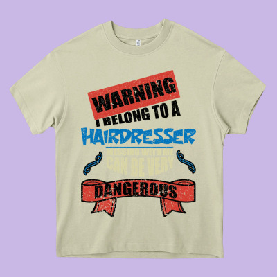 I Belong To A Hairdresser Warning Job Funny Partner Heavy Core Tee Designed By Bettercallsaul
