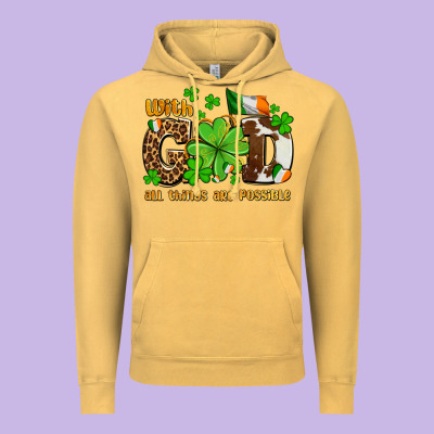 With God All Things Are Possible Vintage Hoodie Designed By Oliviacreatesart