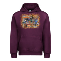 Mauve Wine aztec leopard cowhide wood western background Urban Hoodie - AdoDesignShop