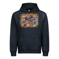Navy aztec leopard cowhide wood western background Urban Hoodie - AdoDesignShop