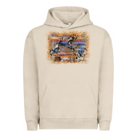Pigment French Oak aztec leopard cowhide wood western background Urban Hoodie - AdoDesignShop
