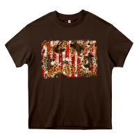 Chocolate Brown america, cowhide, leopard backgraund Heavy Core Tee - JahusDesignShop