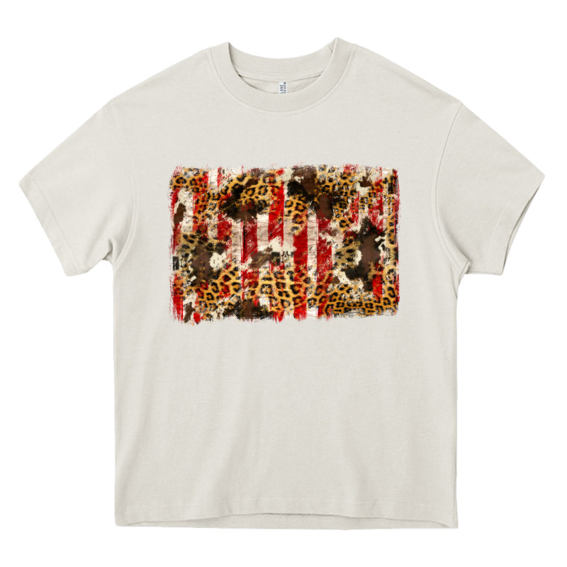 America, Cowhide, Leopard Backgraund Heavy Core Tee by JahusDesignShop | Teevron