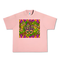 Salmon Mardi Gras masks and coins tumbler Urban Heavy Tee - HowdyJamesFarm