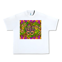 White Mardi Gras masks and coins tumbler Urban Heavy Tee - HowdyJamesFarm