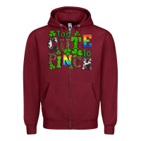 Burgundy st patricks too cute to pinch Zipper Hoodie - Artiststas