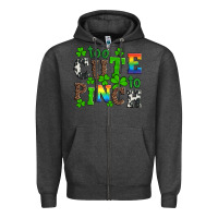 Charcoal Heather st patricks too cute to pinch Zipper Hoodie - Artiststas
