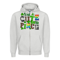 Dove Grey st patricks too cute to pinch Zipper Hoodie - Artiststas
