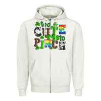 Oatmeal Heather st patricks too cute to pinch Zipper Hoodie - Artiststas