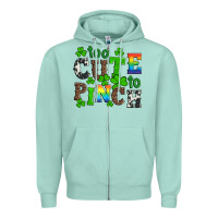 Seafoam st patricks too cute to pinch Zipper Hoodie - Artiststas