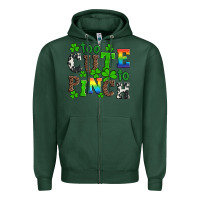 Sports Green st patricks too cute to pinch Zipper Hoodie - Artiststas