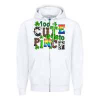 White st patricks too cute to pinch Zipper Hoodie - Artiststas