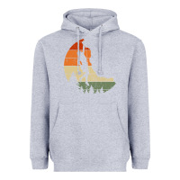 Heather Grey Retro Rock Climbing Vintage Climber Heavyweight Hoodie - longCreatives