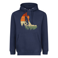 Navy Retro Rock Climbing Vintage Climber Heavyweight Hoodie - longCreatives