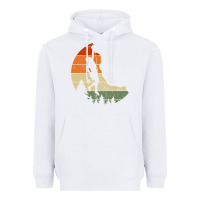 White Retro Rock Climbing Vintage Climber Heavyweight Hoodie - longCreatives