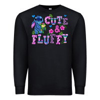 Black cute and fluffy stitch Premium Sweatshirt - AdoDesignShop