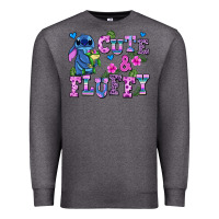 Charcoal Heather cute and fluffy stitch Premium Sweatshirt - AdoDesignShop