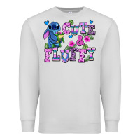 Dove Grey cute and fluffy stitch Premium Sweatshirt - AdoDesignShop