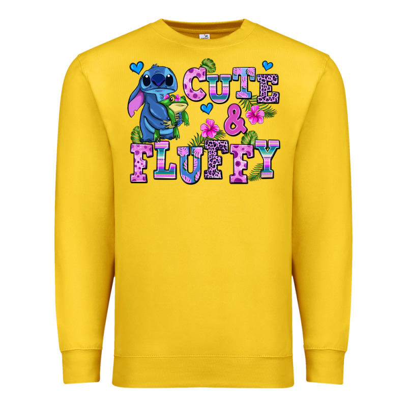 Cute And Fluffy Stitch Premium Sweatshirt by AdoDesignShop | Teevron