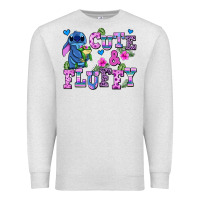 Oatmeal Heather cute and fluffy stitch Premium Sweatshirt - AdoDesignShop