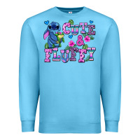 Ocean Blue cute and fluffy stitch Premium Sweatshirt - AdoDesignShop