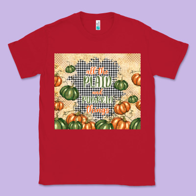 All The Plaid And Pumpkin Things Classic Tee Designed By Tumblerdesignbyshophia
