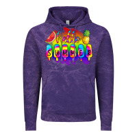 Cloud Purple Hello Summer Tie Dye Vintage Hoodie - CowCowDesign