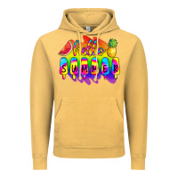 Vintage Mustard Hello Summer Tie Dye Vintage Hoodie - CowCowDesign