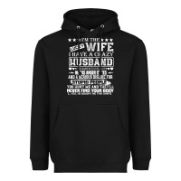 I Am A Lucky Wife I Have A Crazy Husband Valentine Gift Heavyweight Hoodie | Teevron